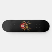 Steampunk spin op zwart skateboard (Horizontaal)