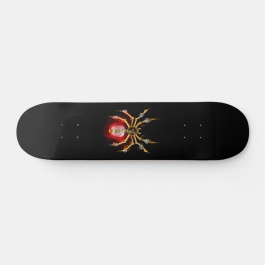Steampunk spin op zwart skateboard (Horizontaal)