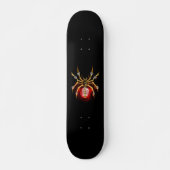Steampunk spin op zwart skateboard (Voorkant)