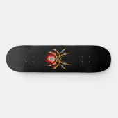 Steampunk spin op zwart skateboard (Horizontaal)