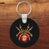 Steampunk spin op zwart sleutelhanger (Achterkant)