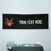 Steampunk spin op zwart spandoek (Beurs)