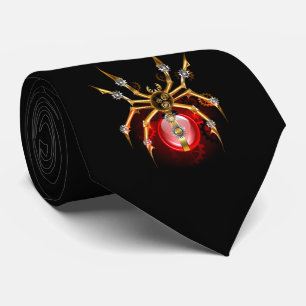 Steampunk spin op zwart stropdas