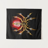 Steampunk spin op zwart wandkleed (Voorkant (horizontaal))