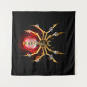 Steampunk spin op zwart wandkleed (Voorkant (horizontaal))