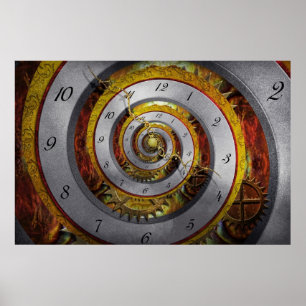 Steampunk - Spiral - oneindige tijd Poster