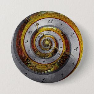 Steampunk - Spiral - oneindige tijd Ronde Button 7,6 Cm