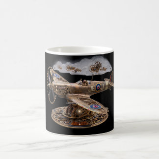 Steampunk Spitfire Mechanisch Gevechtsvliegtuig Koffiemok