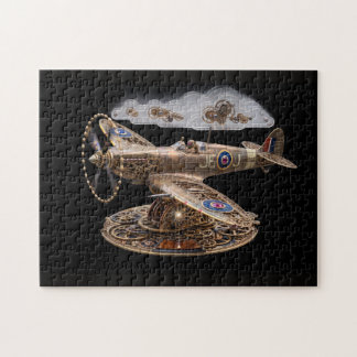 Steampunk Spitfire Mechanisch Gevechtsvliegtuig Legpuzzel