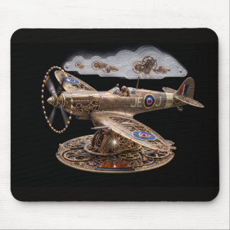 Steampunk Spitfire Mechanisch Gevechtsvliegtuig Muismat