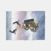 Steampunk-springdolfijnen Fleece Deken (Voorkant (Horizontaal))