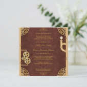 Steampunk Square-uitnodiging Kaart (Staand voorkant)
