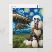 Steampunk standaard poedel briefkaart (Voorkant / Achterkant)