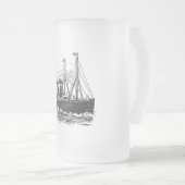  Steampunk Steamboot Matglas Bierpul (Voorkant rechts)