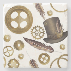 Steampunk Stenen Onderzetter