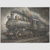 Steampunk Stoomtrein Decoupage Tissuepapier (Voorkant)
