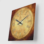 Steampunk Style Rust Edged Vierkante Klok (Hoek)