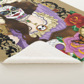 Steampunk Sugar Skull Sherpa Deken (3/4)