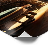 Steampunk Super Auto Snelheid Cinematic Auto Art P Perfect Poster (Hoek)