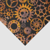 Steampunk Super Colorful Rusty Gears Tissuepapier (Detail)