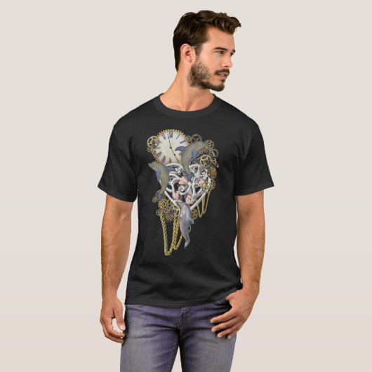 Steampunk - T-shirt Dolphins (Devant entier)