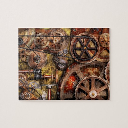 Steampunk - tandwielen - Binnenwerken Legpuzzel (Horizontaal)