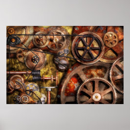 Steampunk - tandwielen - Binnenwerken Poster