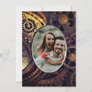 Steampunk  tandwielen Butterfly Foto toevoegen Kaart