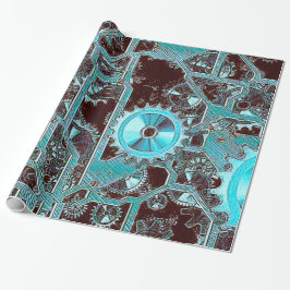 Steampunk, tandwielen cadeaupapier