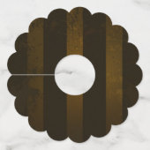 Steampunk tandwielen en blauwe vlinders wijnglaslabel (Achterkant)