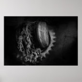 Steampunk - tandwielen - tandwielen en kettingen poster (Voorkant)
