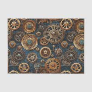 Steampunk tandwielpatroon tissuepapier