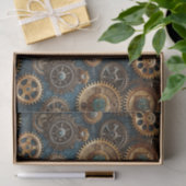 Steampunk tandwielpatroon tissuepapier (Geschenk)