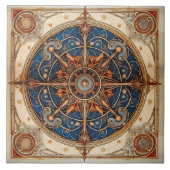 Steampunk Tarot Star Pattern#2 ID1081 Tegeltje (Voorkant)