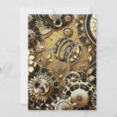 Steampunk thema bruiloft kaart (Achterkant)