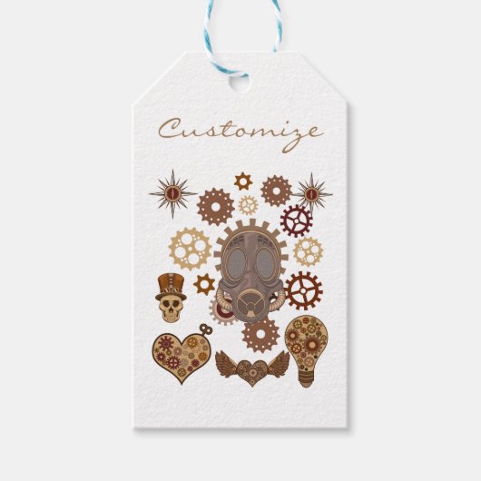 Steampunk Theme Thunder_Cove Cadeaulabel (Voorkant)