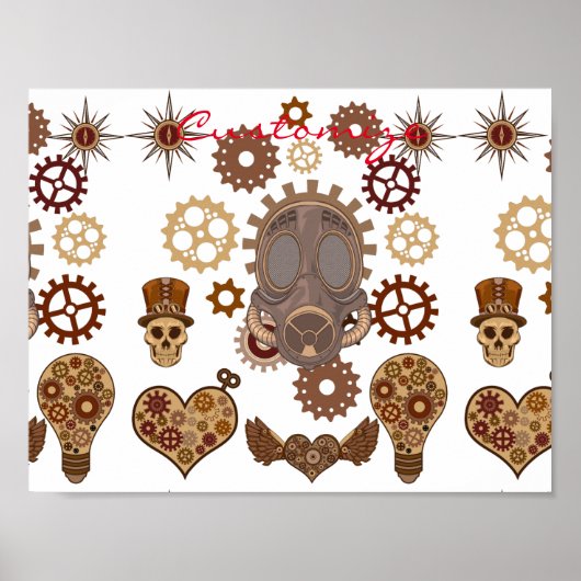 Steampunk Theme Thunder_Cove Poster (Voorkant)
