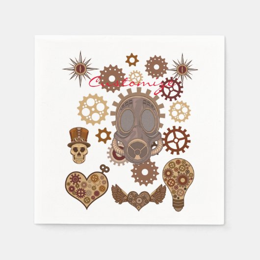 Steampunk Theme Thunder_Cove Servet (Voorkant)