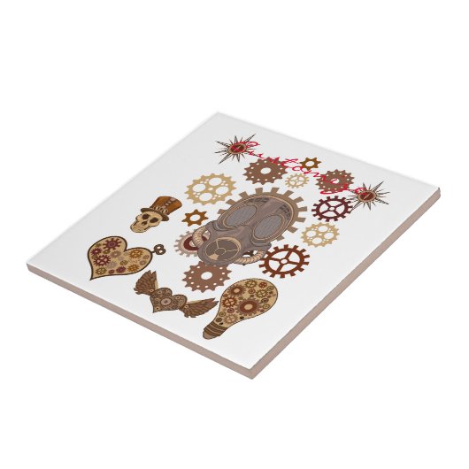 Steampunk Theme Thunder_Cove Tegeltje (Zijkant)