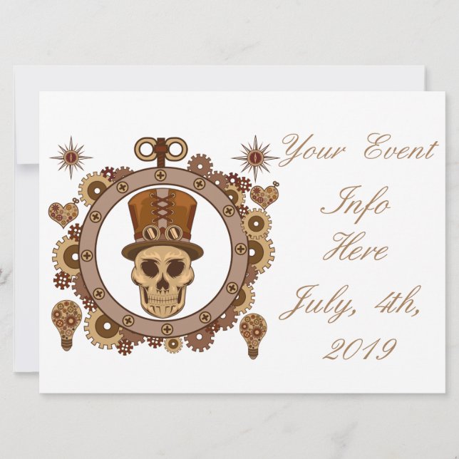 Steampunk Theme Top Hat Skull Thunder_Cove (Voorkant)