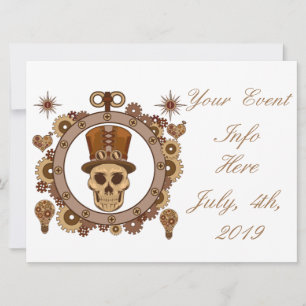 Steampunk Theme Top Hat Skull Thunder_Cove