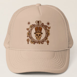 Steampunk Theme Top Hat Skull Thunder_Cove Trucker Pet