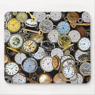 Steampunk Thmed Pocket Watts, Gears, Klokken Muismat