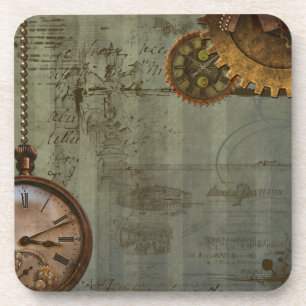 Steampunk-tijdmachine Bier Onderzetter