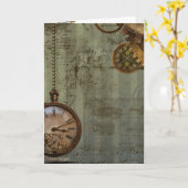 Steampunk-tijdmachine Kaart (Gele Bloem)