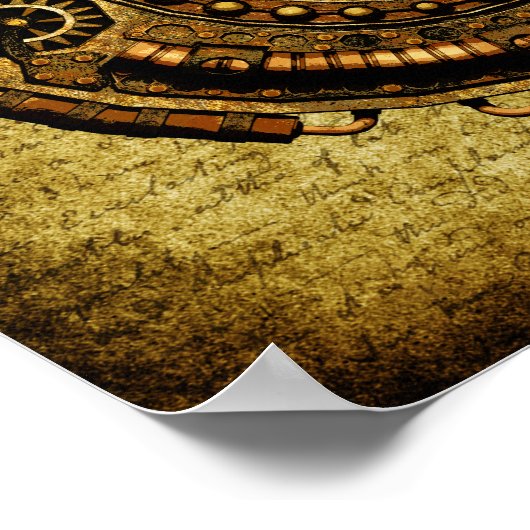 Steampunk-tijdmachine Poster (Hoek)