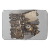 Steampunk tijdmachine -  schatkist badmat (Voorkant)