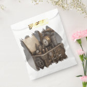 Steampunk tijdmachine -  schatkist bedankzakje (Gezegeld)