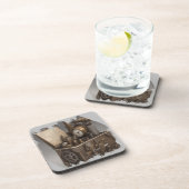 Steampunk tijdmachine -  schatkist bier onderzetter (Rechterzijde)