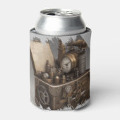 Steampunk tijdmachine -  schatkist blikjeskoeler (Blikje Voorkant)